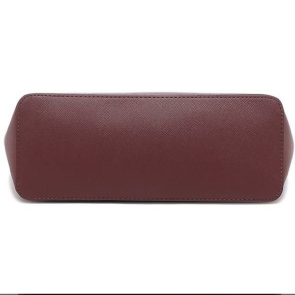 MICHAEL KORS LARGE CHARLOTTE SHOULDER BAG Dark Cherry NWT - Picture 7 of 16